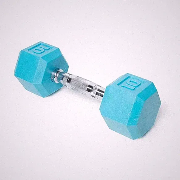 CAP BARBELL CAP COLOR COATED HEX DUMBBELL, BLUE, 10 LB - BLUE