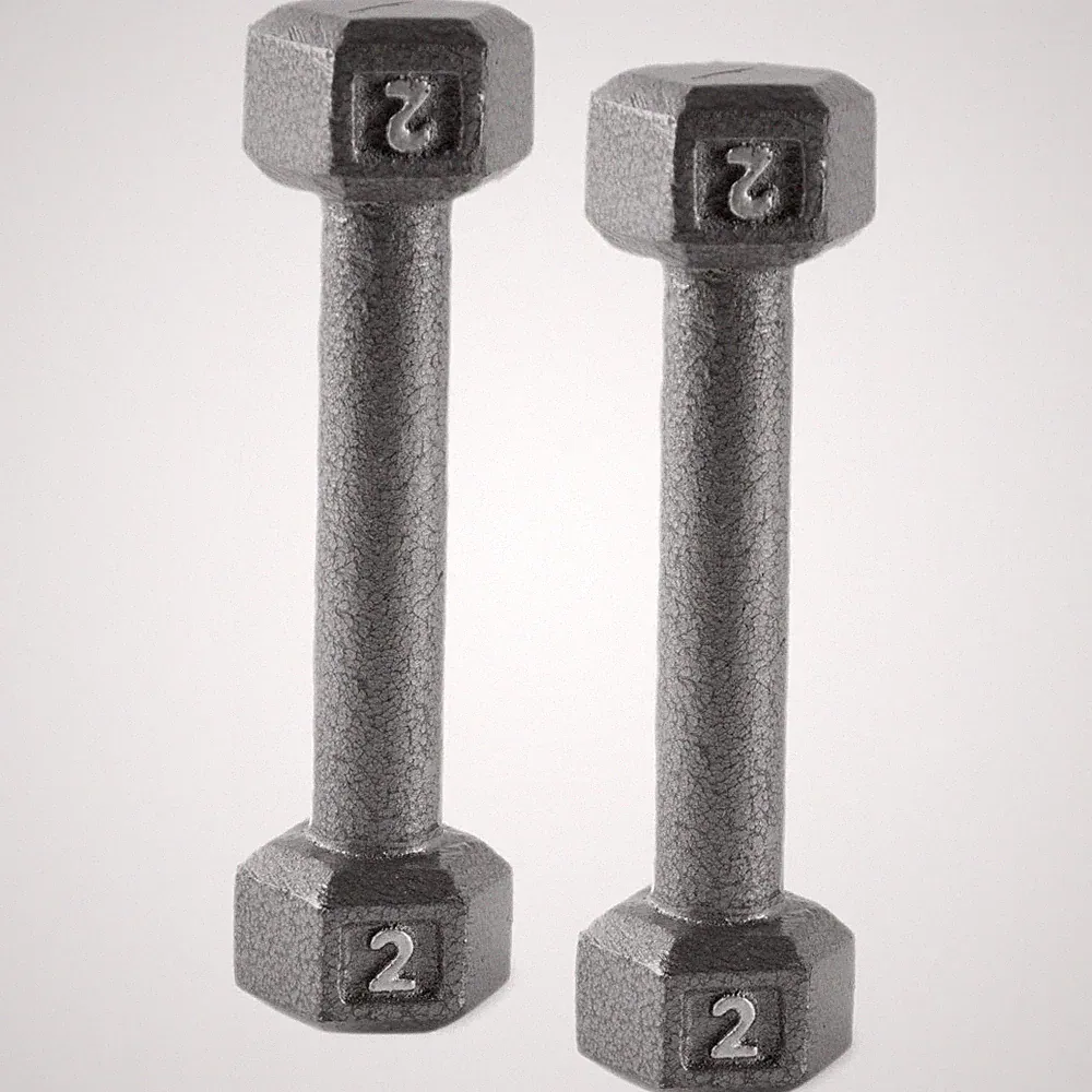 CAP Barbell Cast Iron Dumbbell Weights, 2 Lbs. Pair