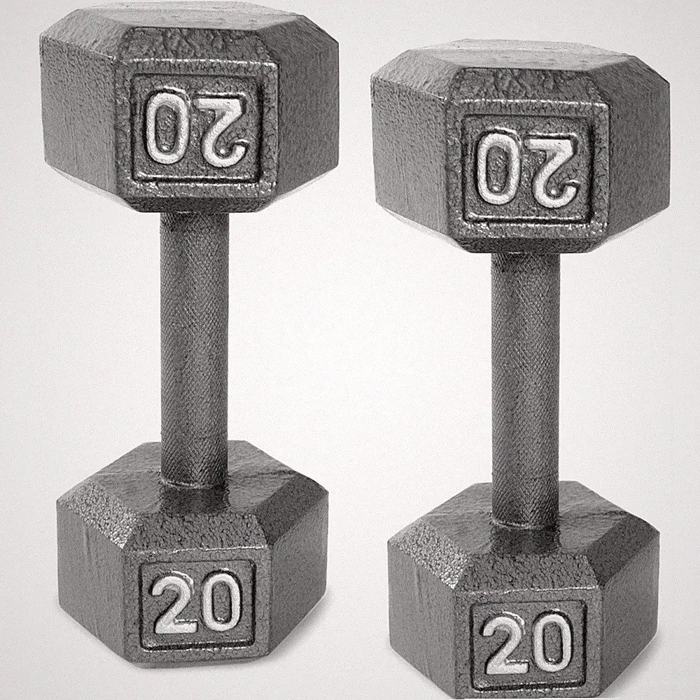 CAP Barbell Cast Iron Dumbbell Weights, 20 Lbs., Pair