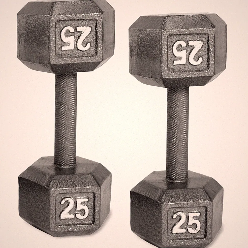 CAP Barbell Cast Iron Dumbbell Weights, 25 Lb. Pair