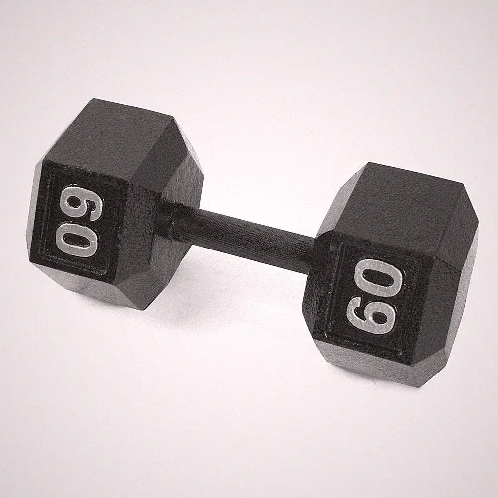 CAP Barbell Cast Iron Hex Dumbbell 60 lb Single Black SDB2-060