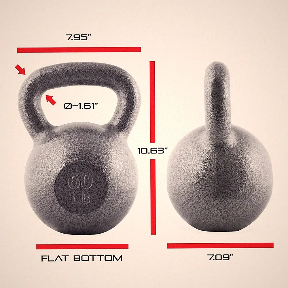 CAP Barbell Cast Iron Kettlebell Single 10-80 Pounds Strength Training Weights