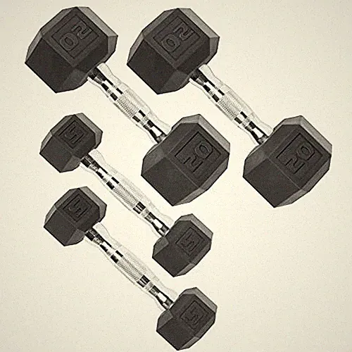 CAP Barbell Coated Dumbbell Weight | Multiple Options Pairs & - SDRSIS-50A