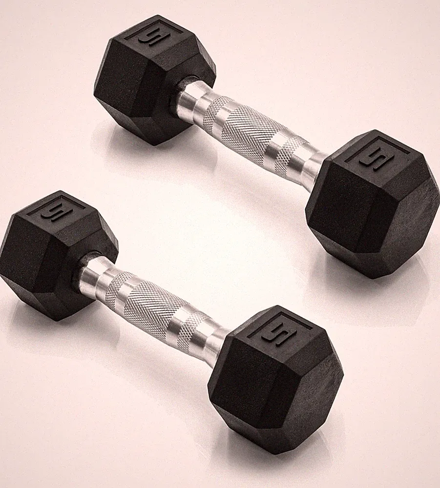 CAP Barbell Coated Dumbbell Weight Pair 5 lbs