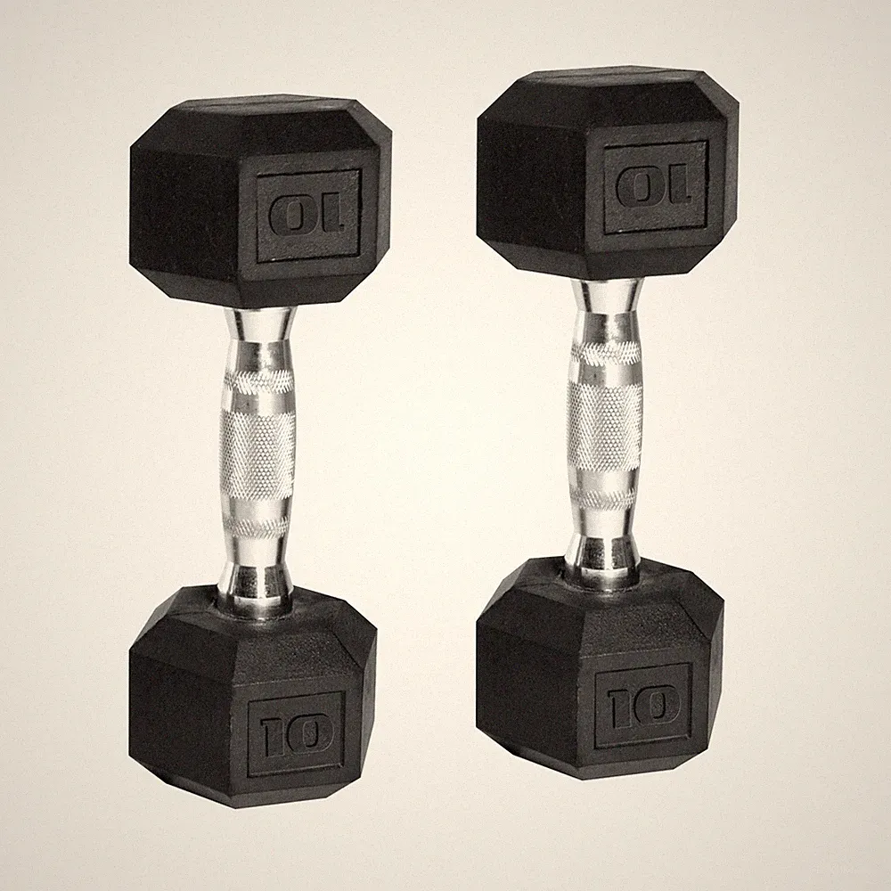 CAP Barbell Coated Hex Dumbbell, Pair 10 lbs free cast iron kettlebell lb pound