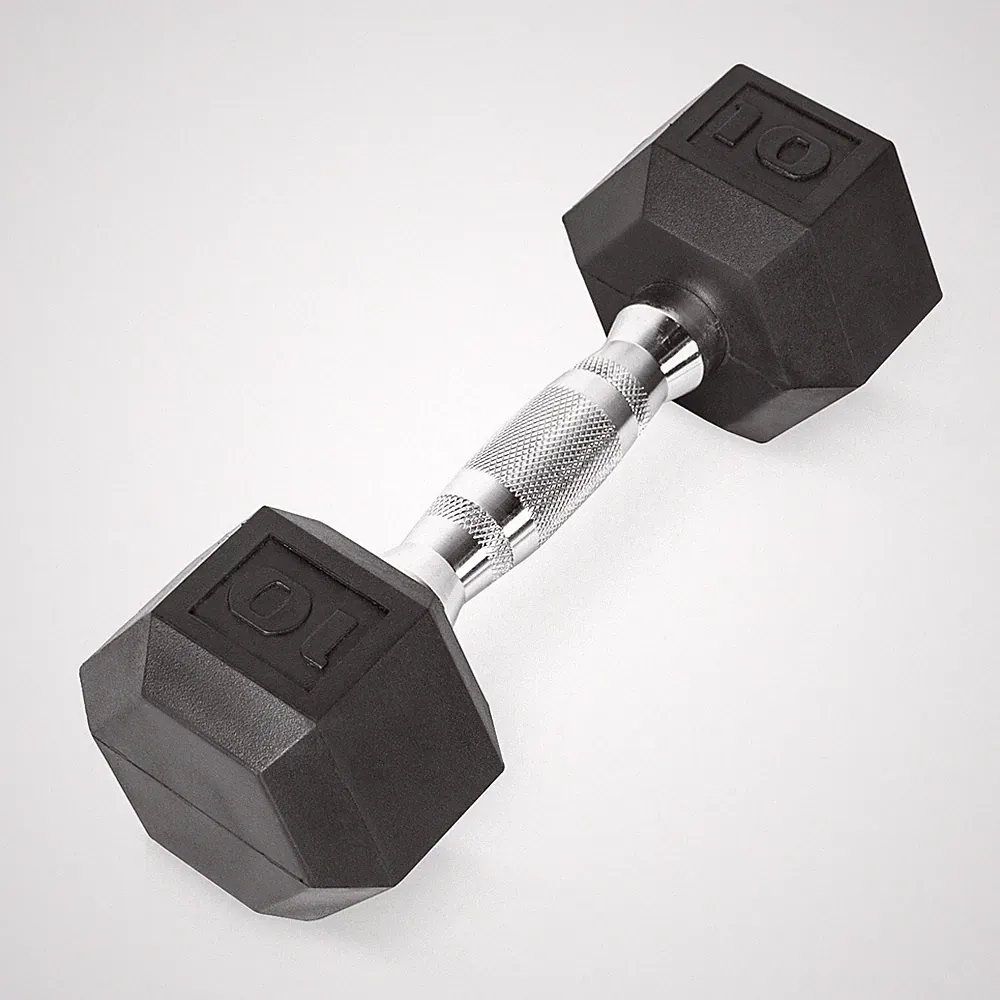 CAP Barbell Coated Hex Dumbbell, Single 10 Hex free cast iron kettlebell bowflex