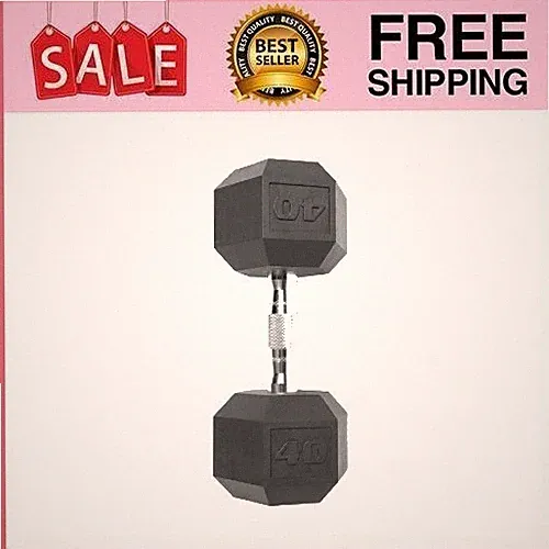 CAP Barbell Coated Hex Dumbbell, Single 40 lbs