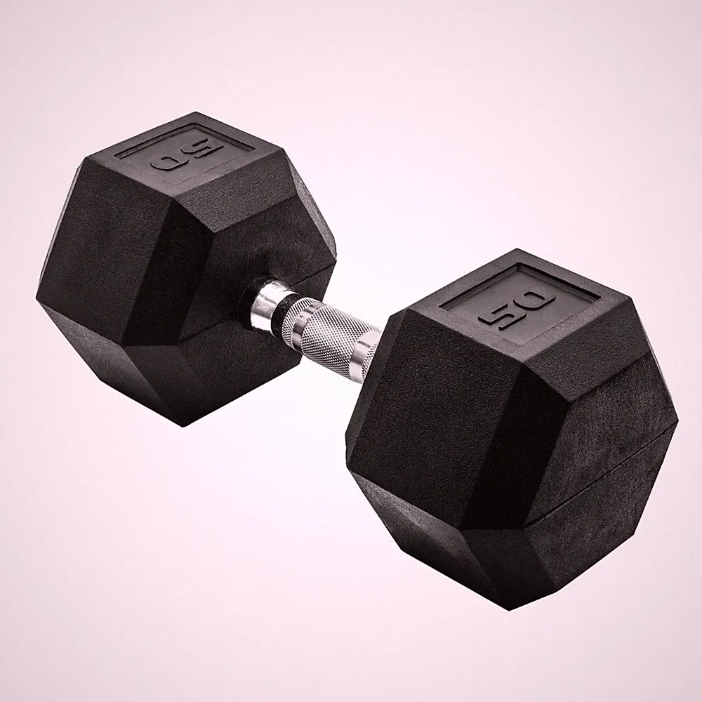 CAP Barbell Coated Hex Dumbbell, Single, 50 lb, Black