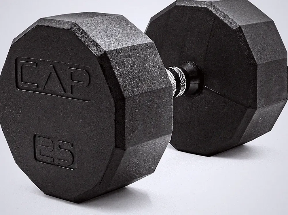 CAP Barbell Coated Hex Dumbbell Weight - Single | 10-120 Lbs | Multiple Options