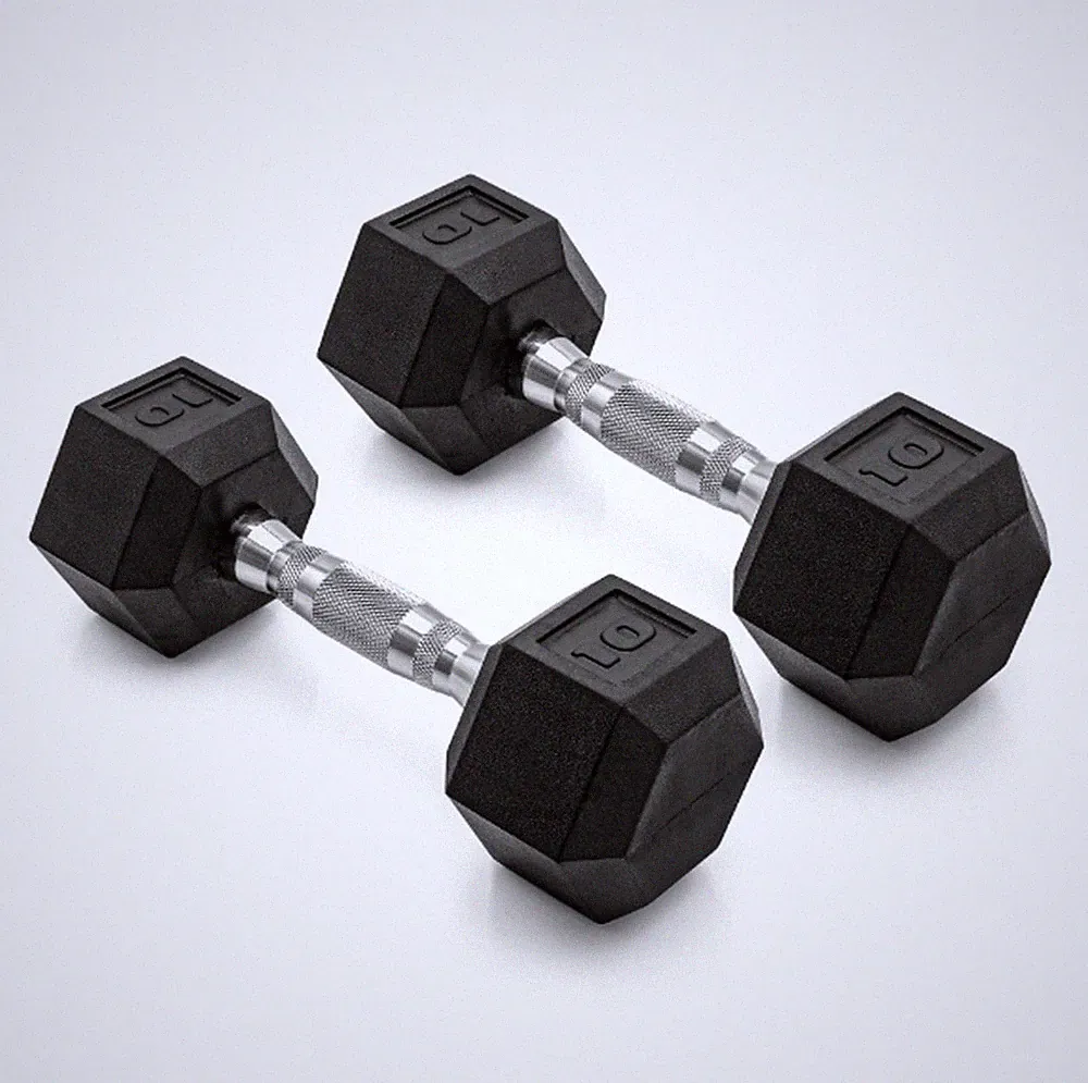 CAP Barbell Coated Hex Dumbbells Pair 20 lb Non-Slip Grip Strength Training