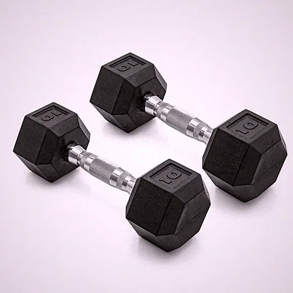 CAP Barbell Coated Rubber Hex Dumbbells Pair 10 15 20 25 30 LB Home Gym