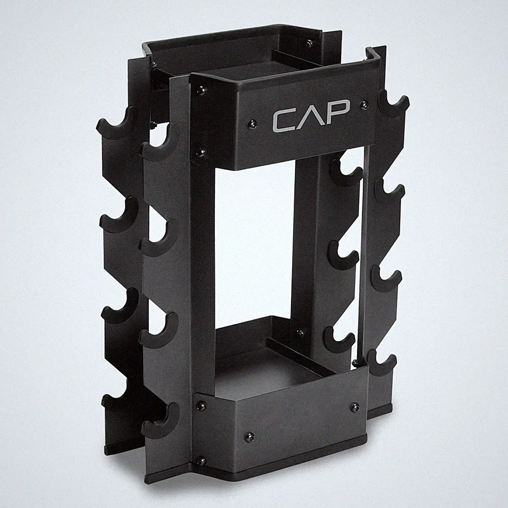 CAP Barbell Dumbbell and Kettlebell Storage Rack Compact Weight Storage for...