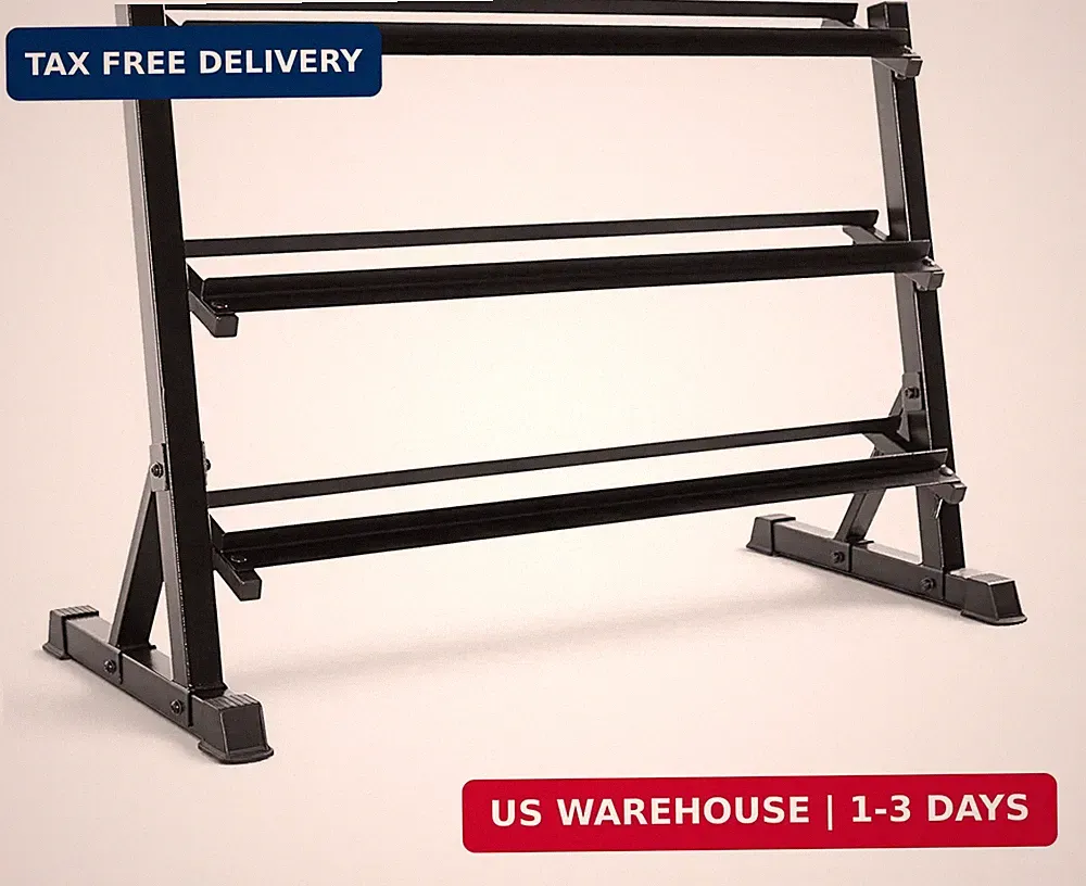 CAP Barbell Dumbbell Rack | 5-50lb or 5-75lb Dumbbell Storage | Multiple Options
