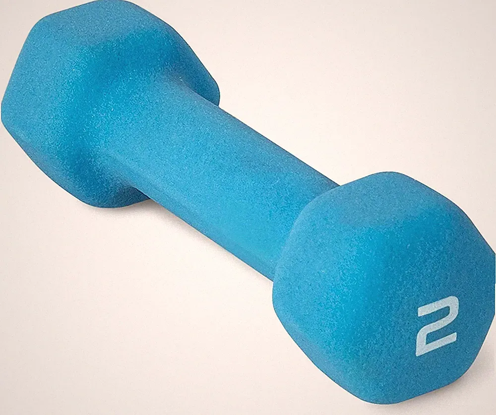 CAP Barbell Neoprene Dumbbell, Single 2 LB Hand Weight - SDN5-002 - Blue