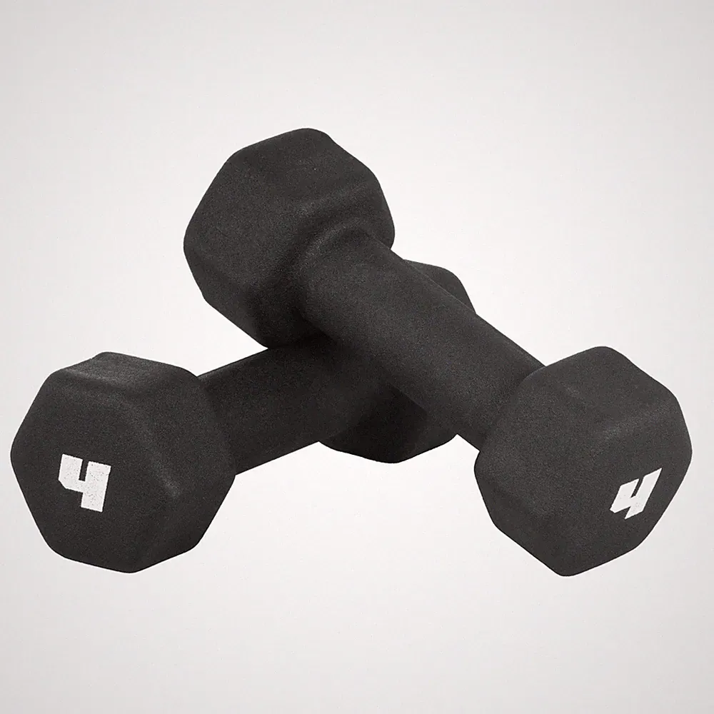 CAP Barbell Neoprene Dumbbell Weights, 4 lb Pair, Black