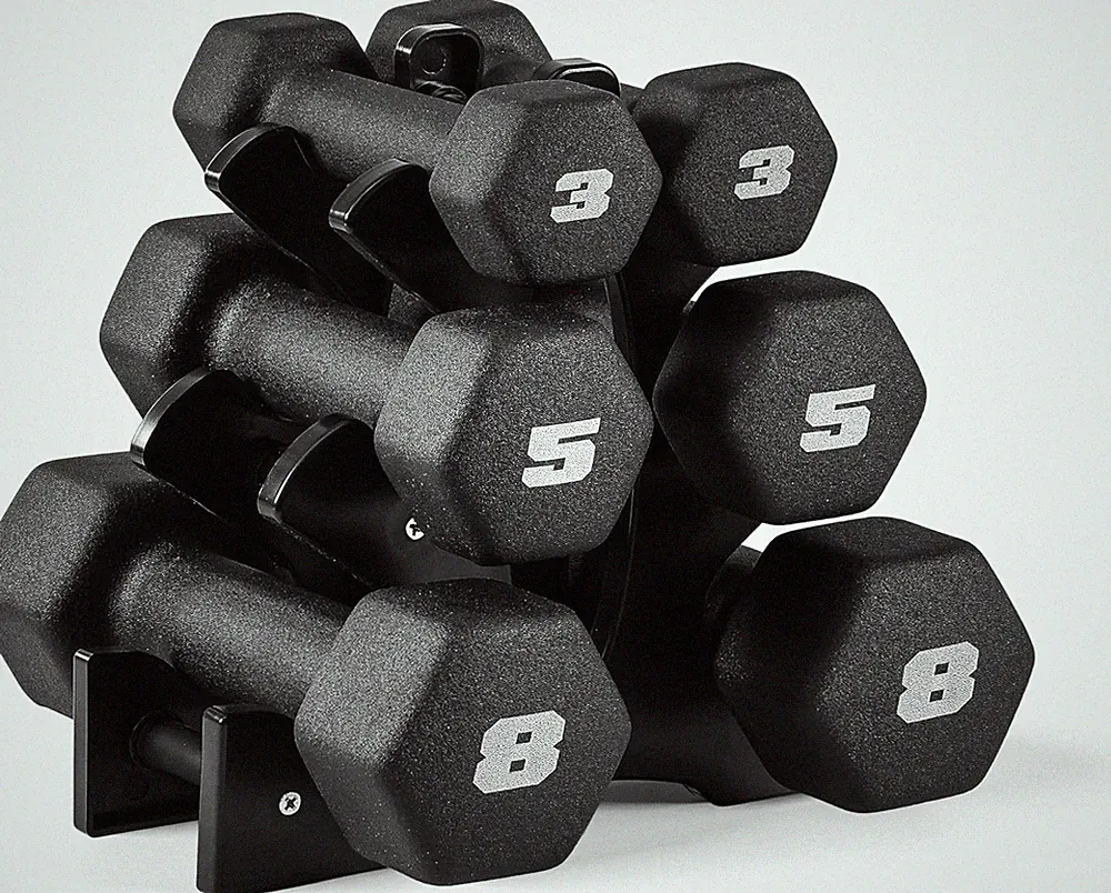 CAP Barbell Neoprene Dumbbell Weights Pairs & Sets | Black