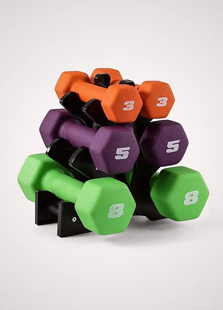 CAP Barbell Neoprene Dumbbell Weights Pairs & Sets | Color Series 32 lb Set