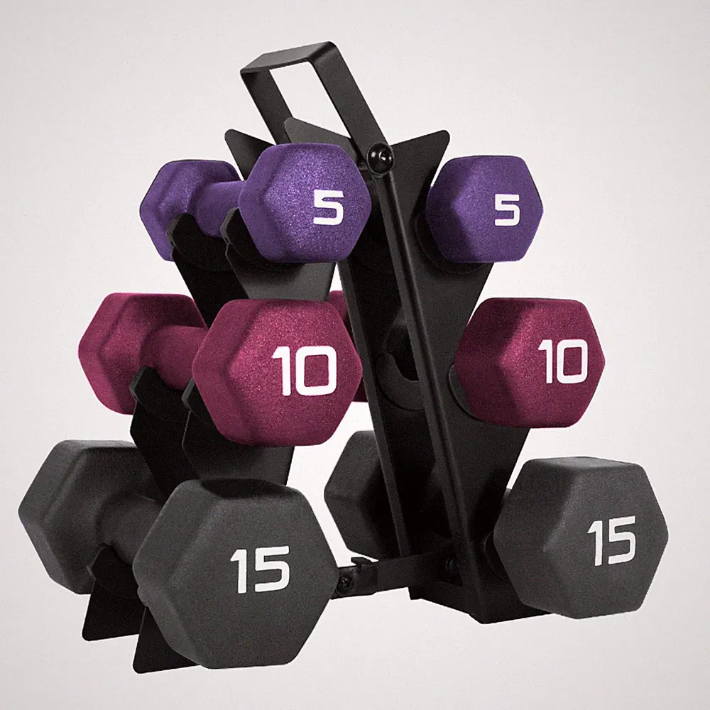 CAP Barbell Neoprene Dumbbell Weights Pairs & Sets | Color Series 60 lb Set