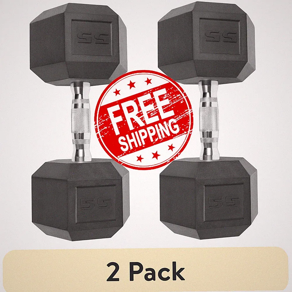 cap barbell 50lbs coated hex dumbbells, 5x2 20x2