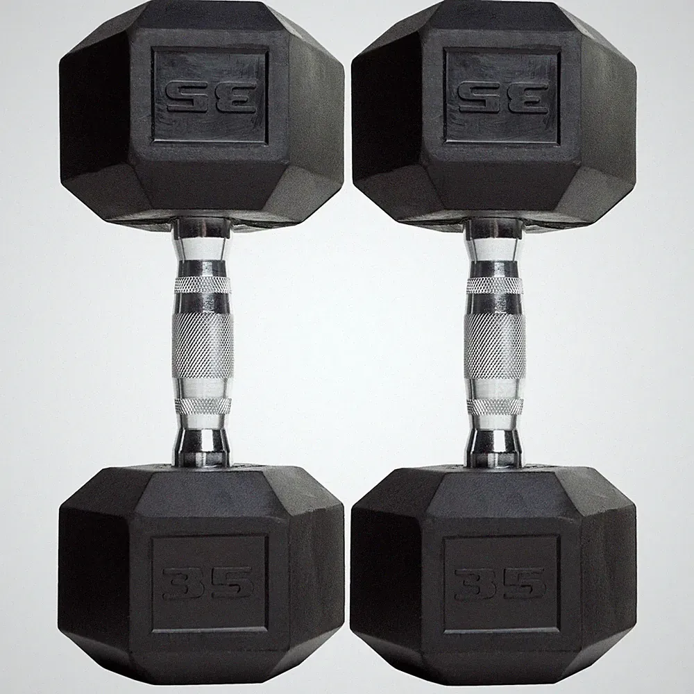 CAP Barbell Rubber-Coated Hex Dumbbells, Set of 2