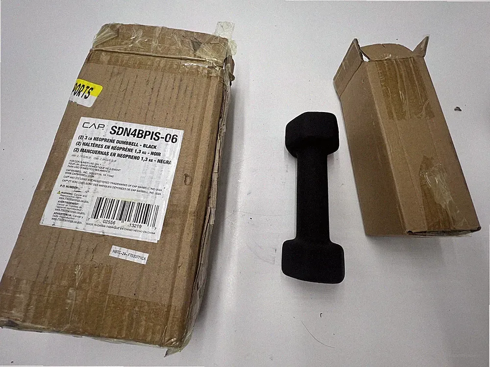 CAP Barbell ‎SDN4BPIS-06 Pair of Non-Slip Neoprene Dumbbell Weights, Black
