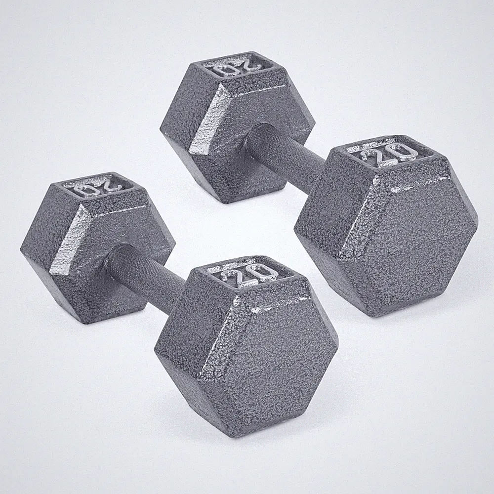 CAP Cast Iron Hex Dumbbell, Pair, 20 lb