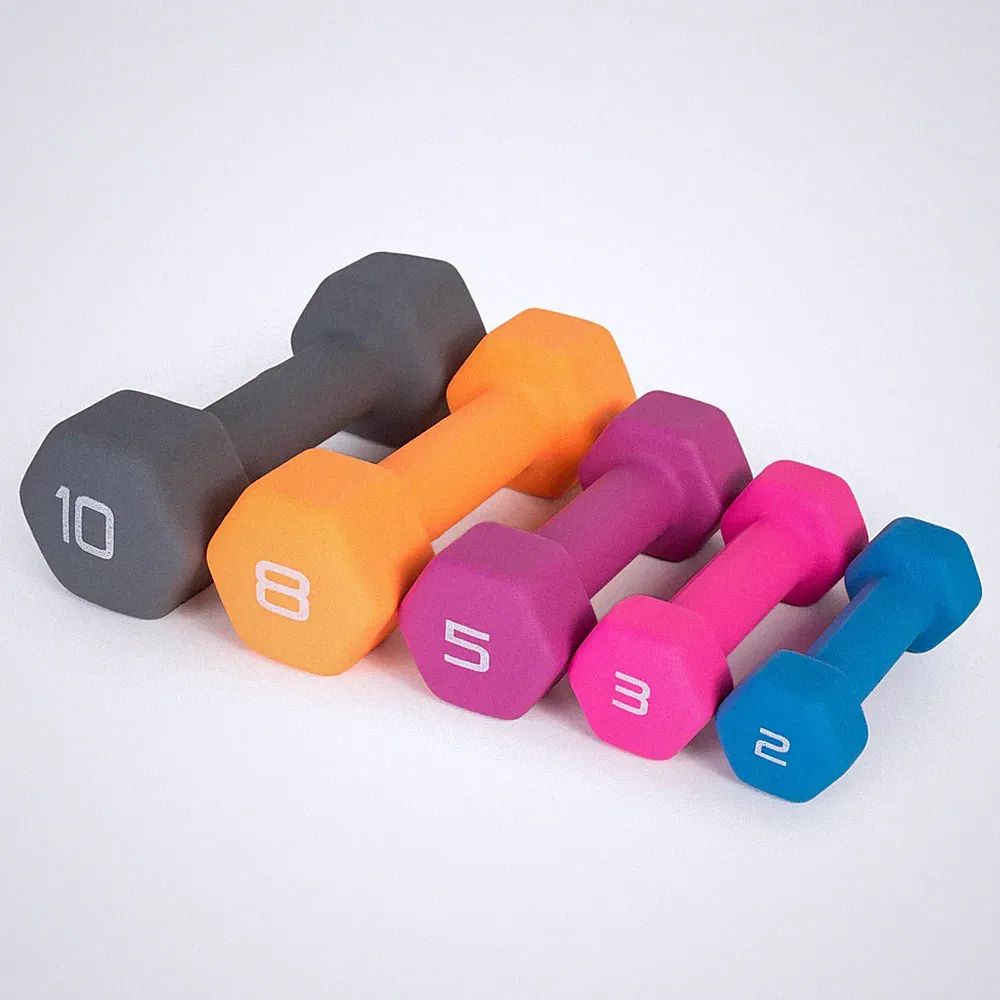 Cap Hex Neoprene Dumbbells Weights - 3LB 5LB 8LB 10LB 12LB pick your own bundle