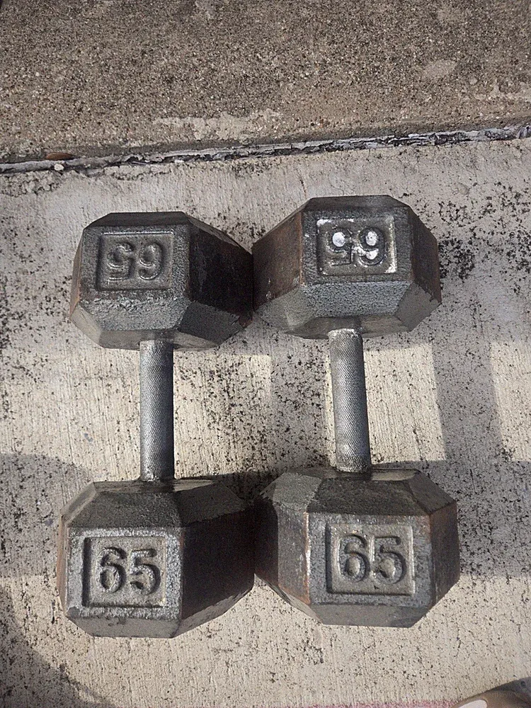 CAP Pro HEX dumbbells gray 65 lbs. sold separately or as a set