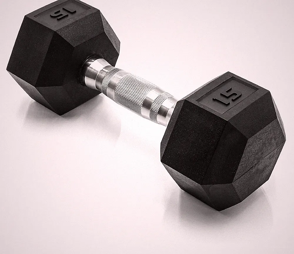 CAP Rubber Coated Dumbbell Weights, Free Weights for Home Gym Strength Training