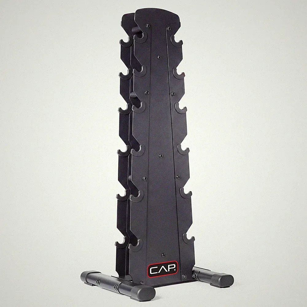 CAP Vertical Hex Dumbbell Storage Rack, Black, 210lb Capacity