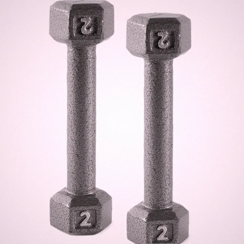 Cast Iron Dumbbell Weights, 2 Lbs. Pair
