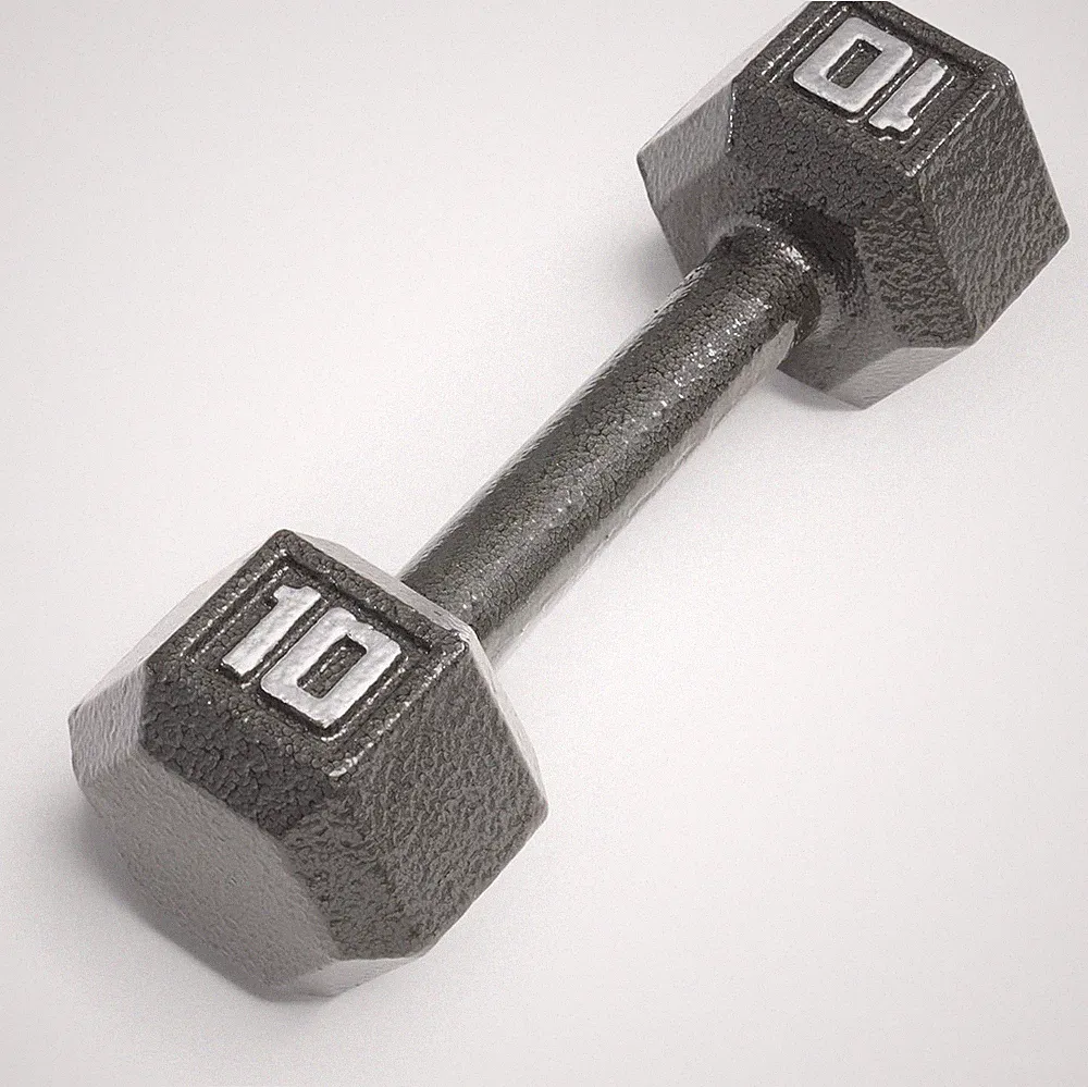 Cast Iron Hex Dumbbells Collection 10lbs Strength Training Equipment