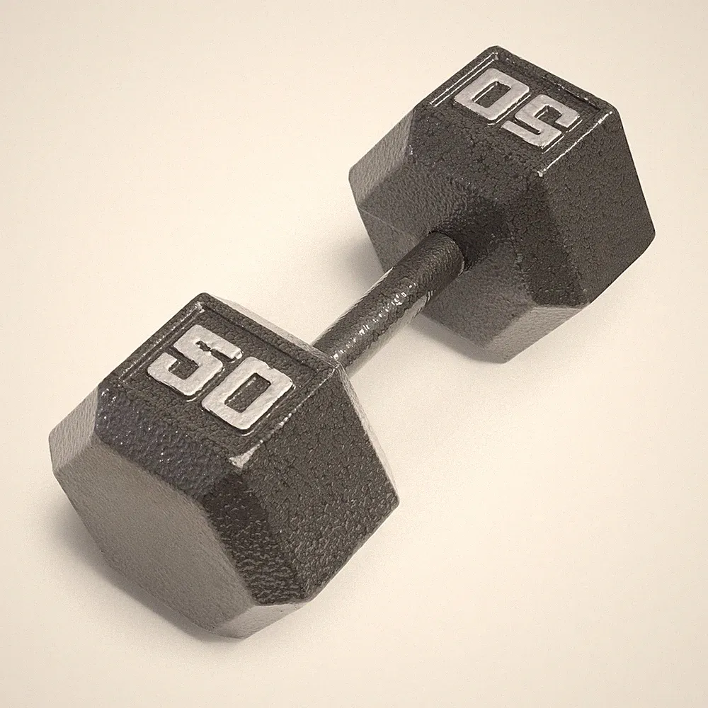 Cast Iron Hex Dumbbells Collection - Available size from 3-lb to 100-lb, SOLD IN