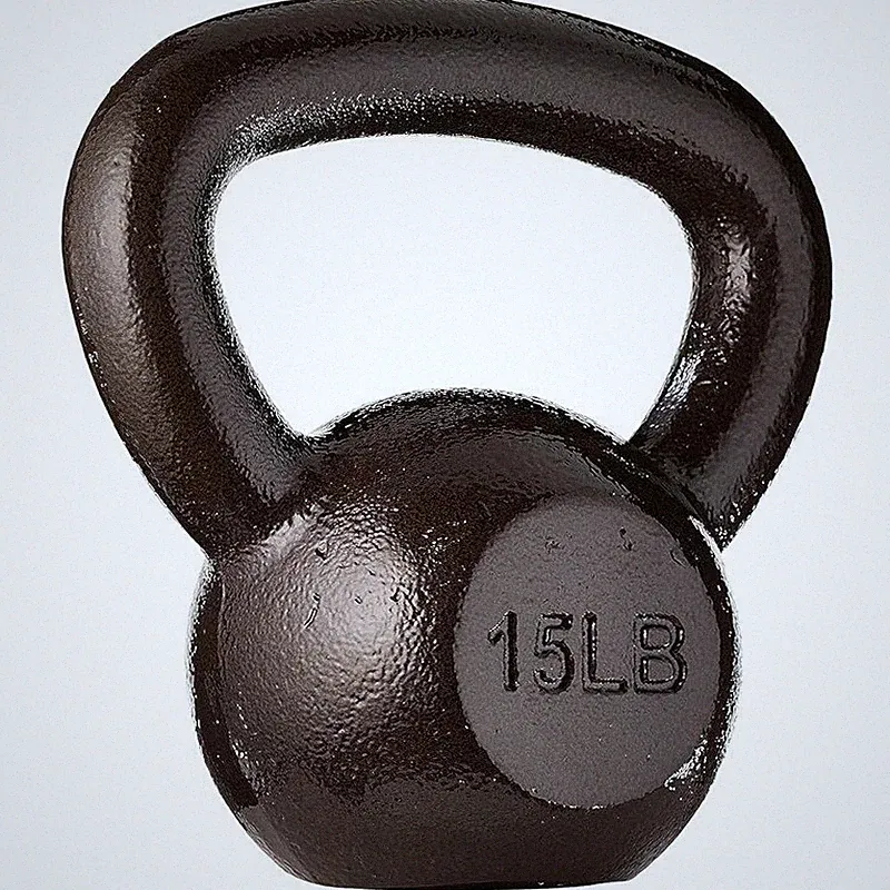 Cast Iron Kettlebell Strength Training Solid Grip Resistance Exercise New