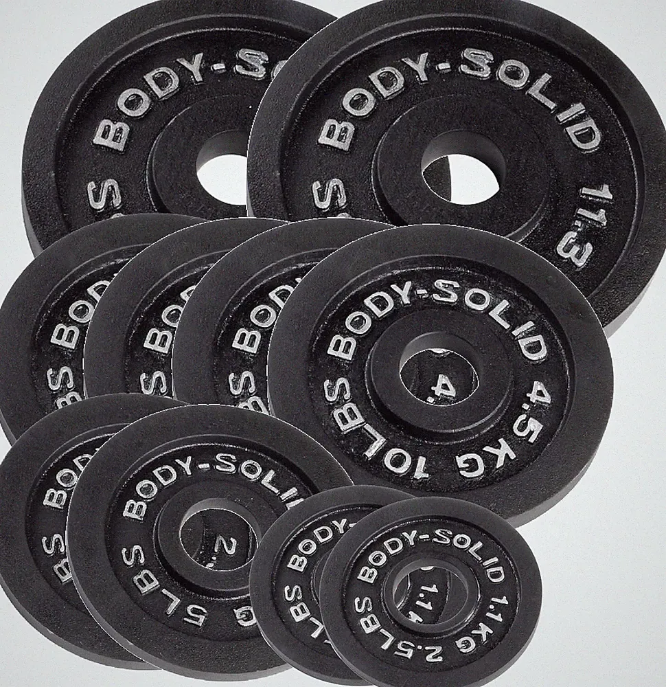 Cast Iron Olympic Weight Plate Set, Free Weights Dumbbell Plates with 2 Inch...