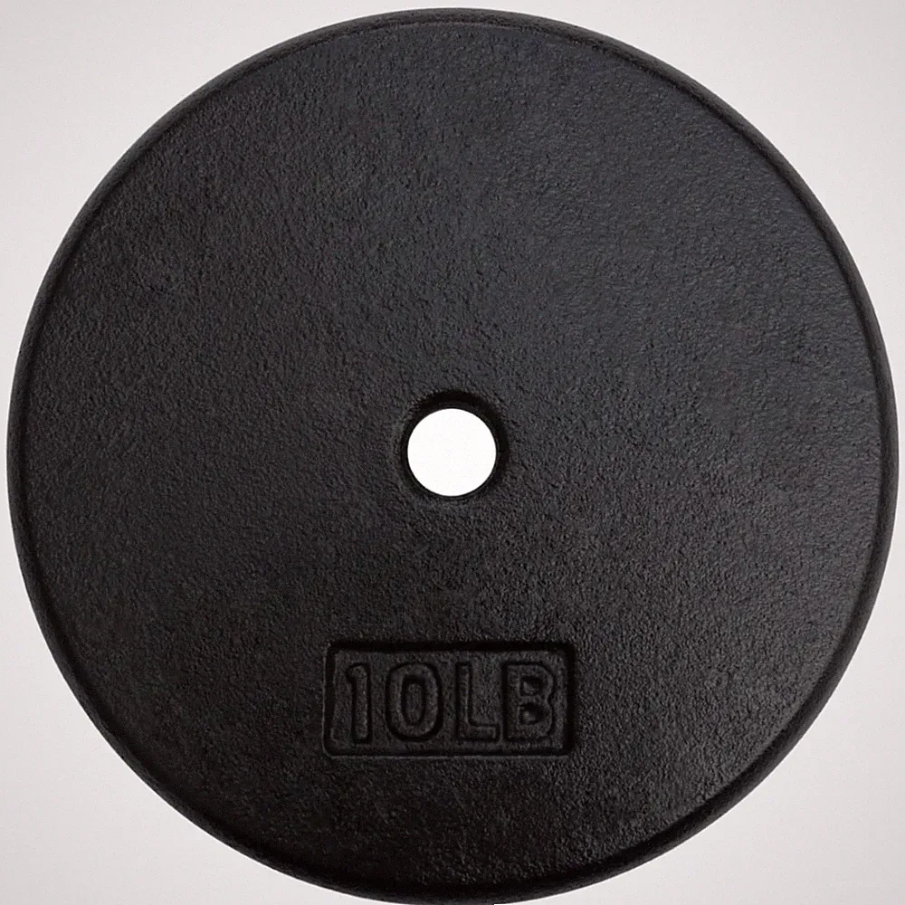 Cast Iron Weight Plates 10lbs 1-Inch for Barbell & Dumbbells, Durable Strengt...