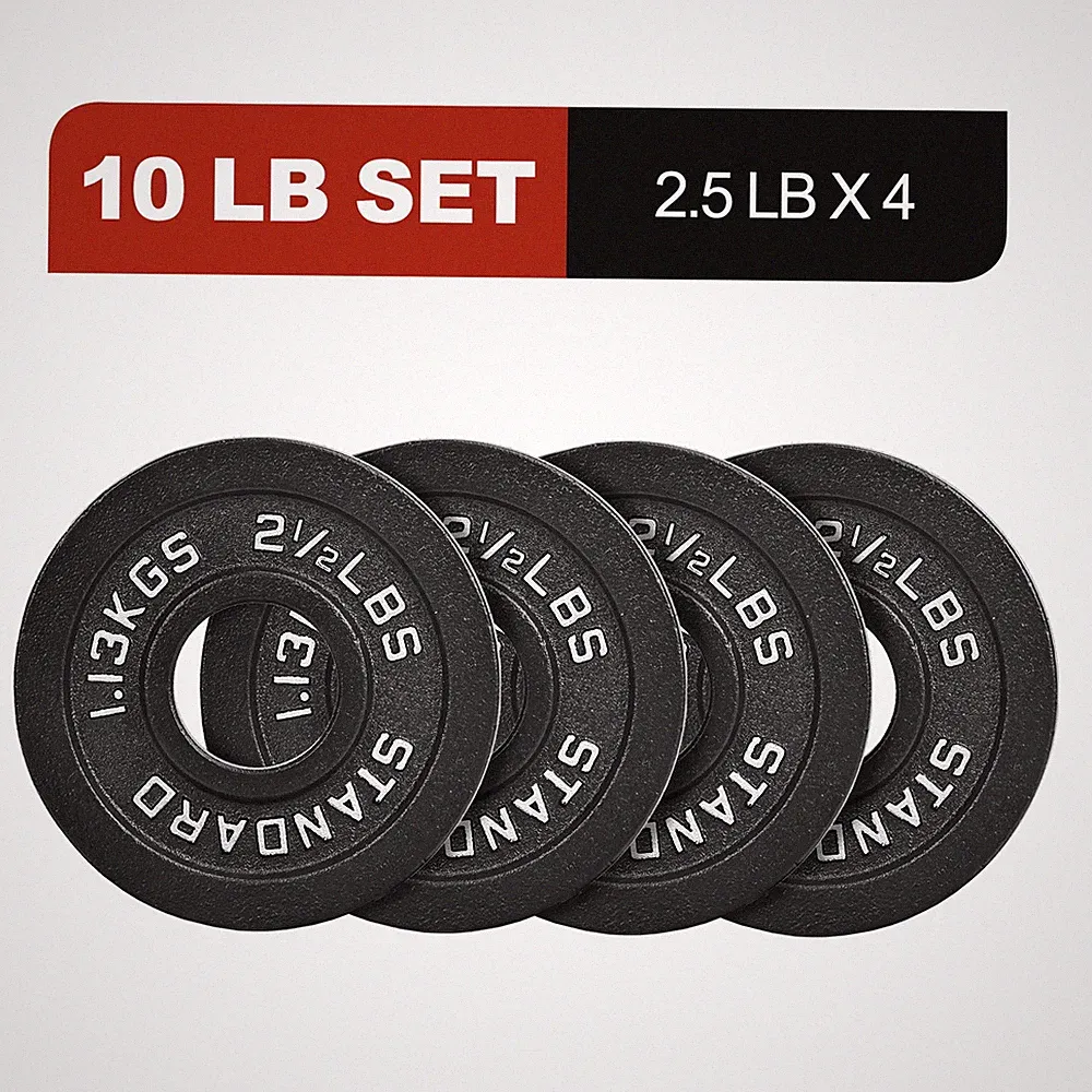 Cast Iron Weight Plates, 2-Inch Hole, 2-Pack Options 2.5LB X 4 / 2Inch