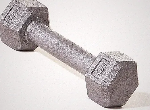 Champion Barbell Solid Hex Dumbbell w/ Straight Handle 5 lb