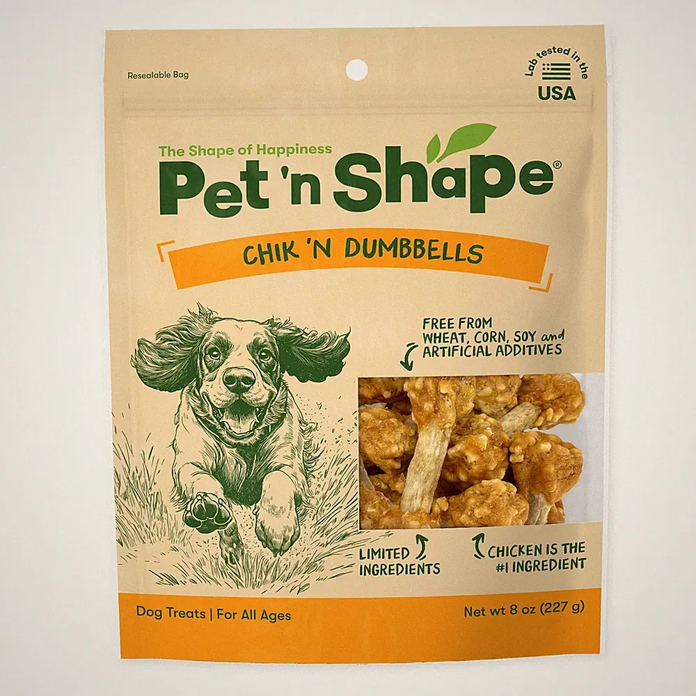 Chik 'n Rice Dumbbells - All Natural Dog Treats, Chicken, 8 oz, 10408