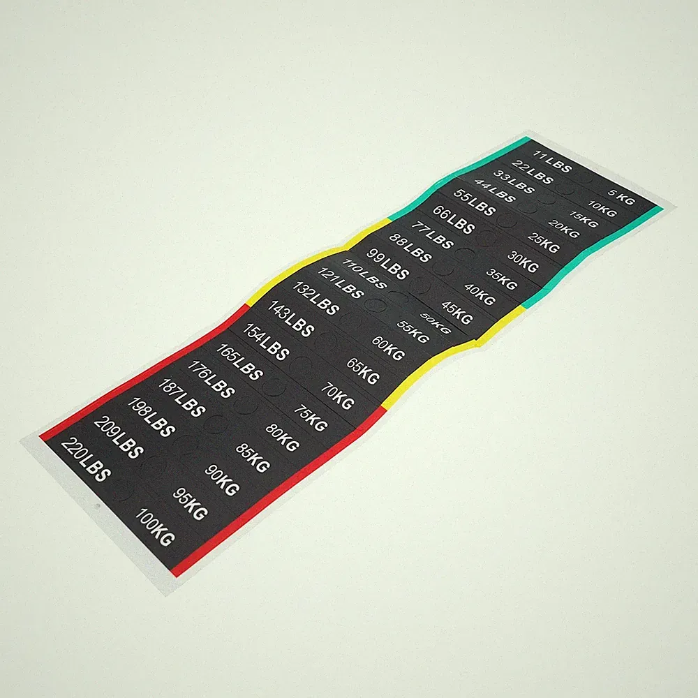 Clear and Eye catching Weight Identification Labels for Fitness Equipment