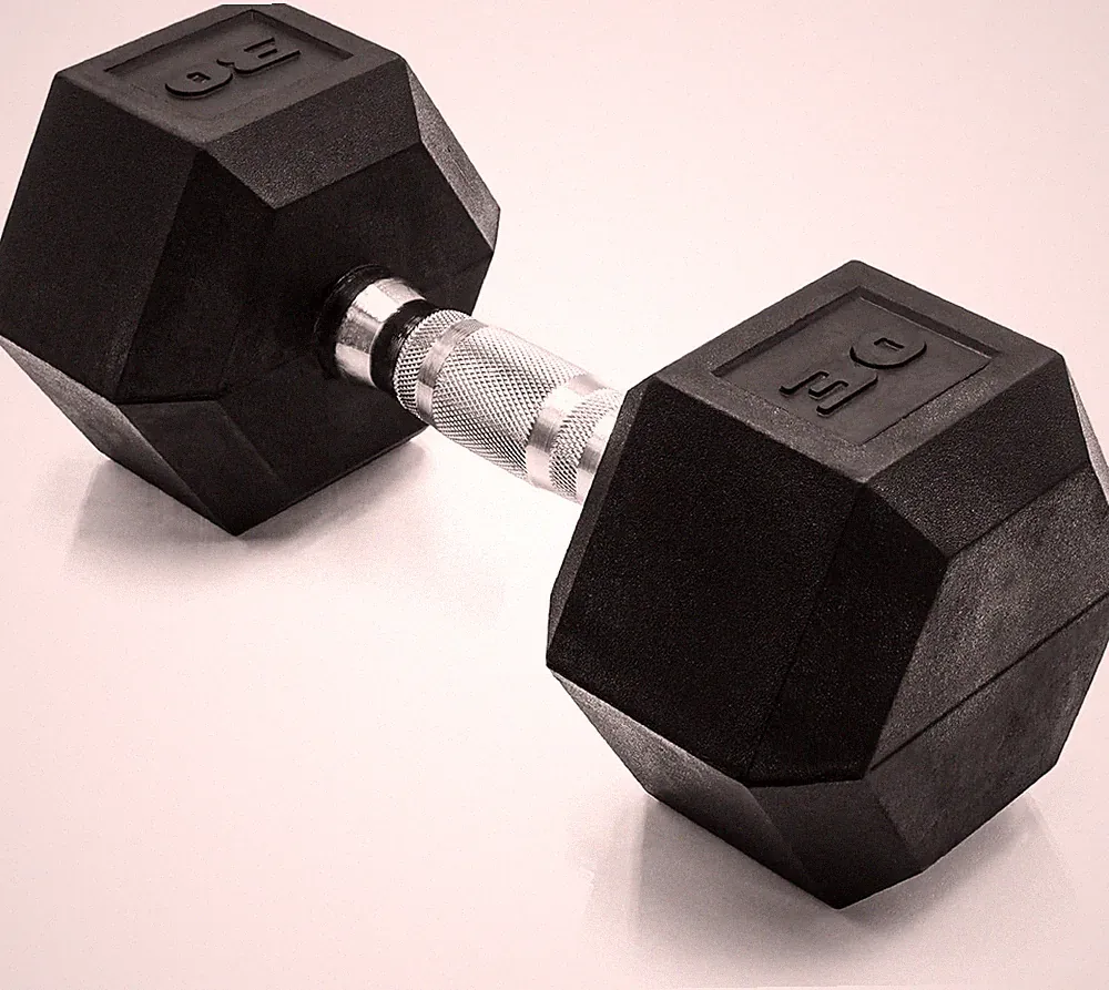Coated Hex Dumbbell Weight - Single | 10-120 Lbs | Multiple Options