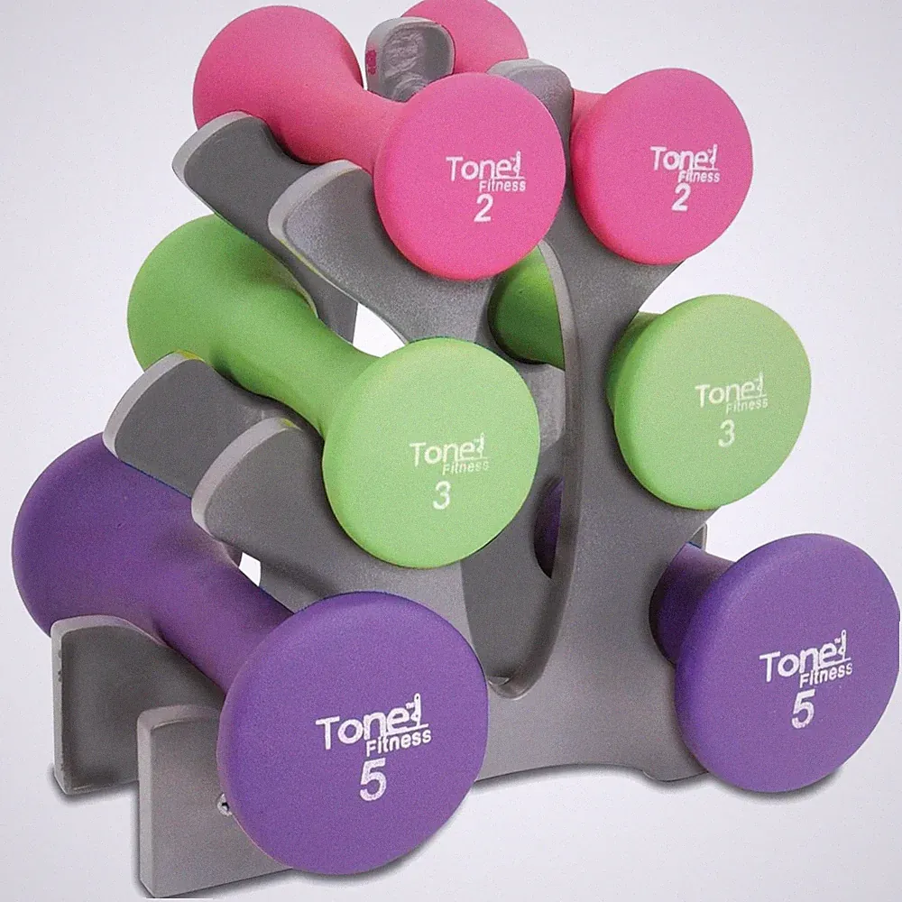 Color-Coded Dumbbell Trio Set for Strength Training