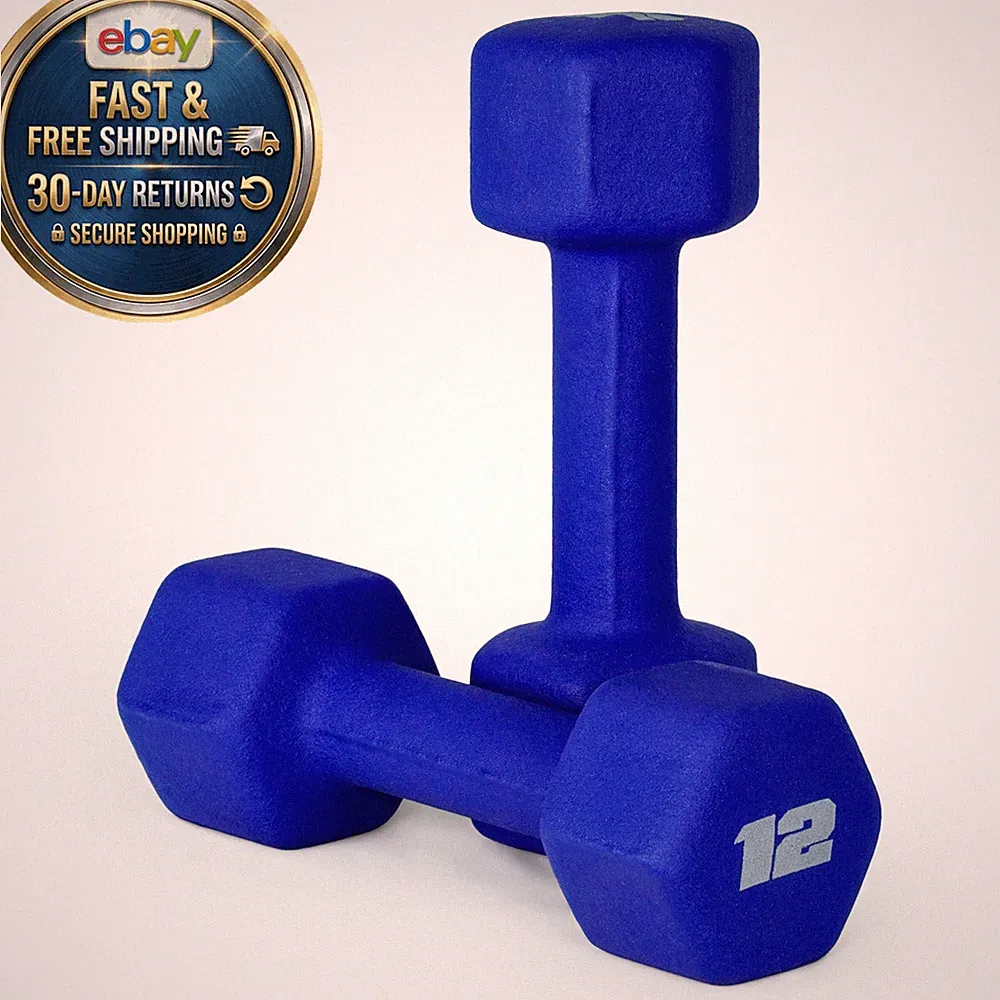 Color Series Neoprene Dumbbell Pair, Admiral 12 lb Blue