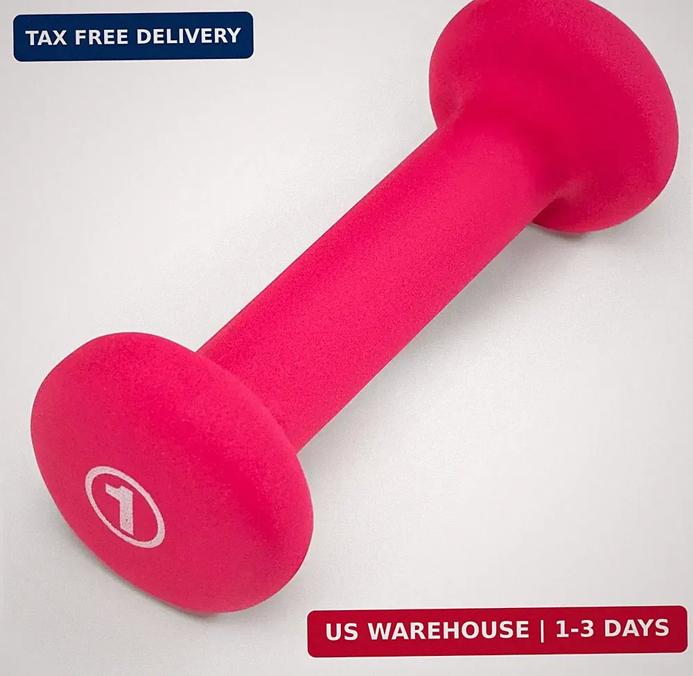 Colored Neoprene Dumbbell Hand Weights, Exercise Free Weights for Home Gym - Sol