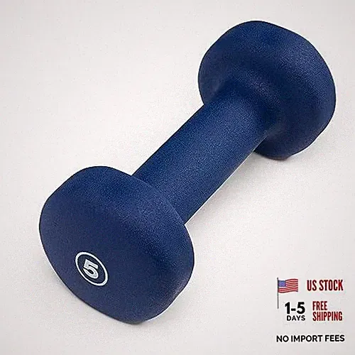 Colored Neoprene Dumbbell (Sold in Singles or E. Indigo Blue - 5lb - Single