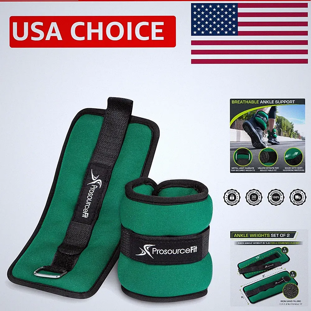 Comfortable Neoprene Ankle/Wrist Weights Set (1lb-5lb) Ideal for Cardio Workouts