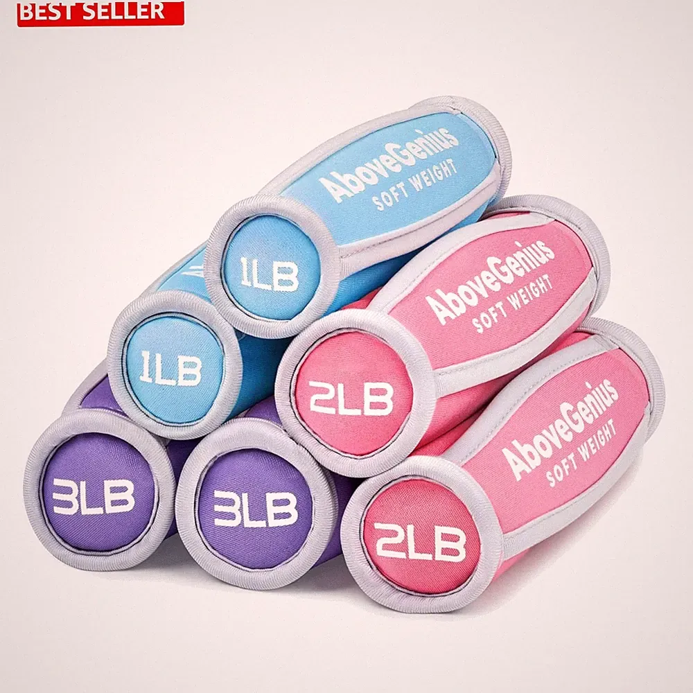 Comfortable Non-Slip 6pc Soft Dumbbell Set - Perfect for Walking & Running
