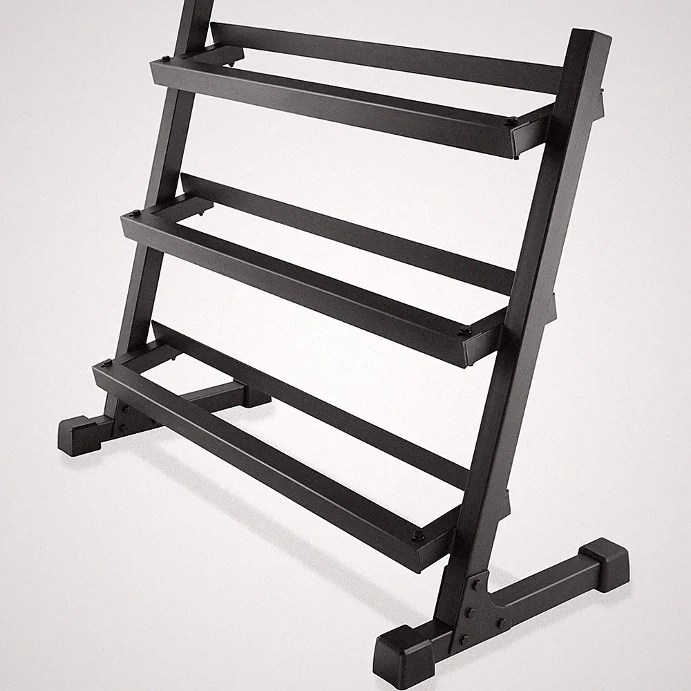 Commercial 3-Tier Dumbbell Rack, Heavy-Duty