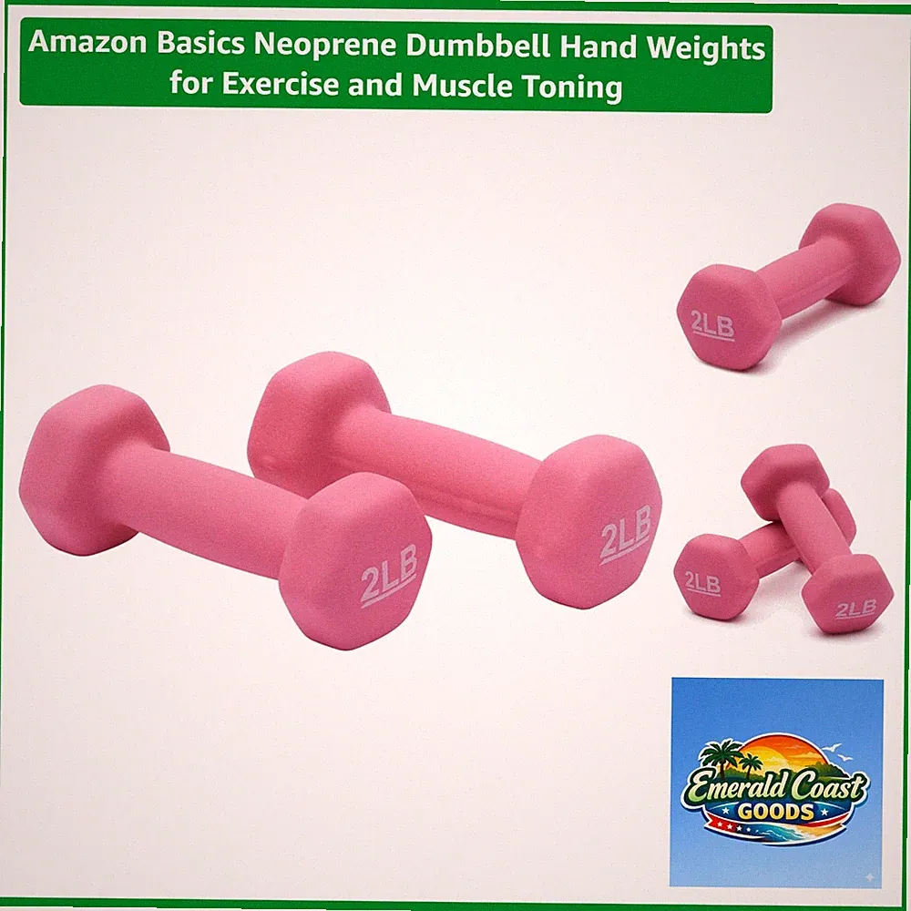 Compact 2lb Neoprene Dumbbell Set - Ideal for Muscle Toning, No-Roll Design