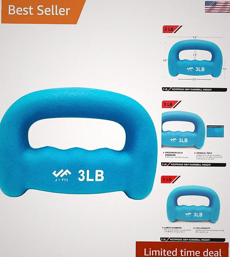 Compact 3LB Neoprene Dumbbell - Perfect for Home and Travel Workouts